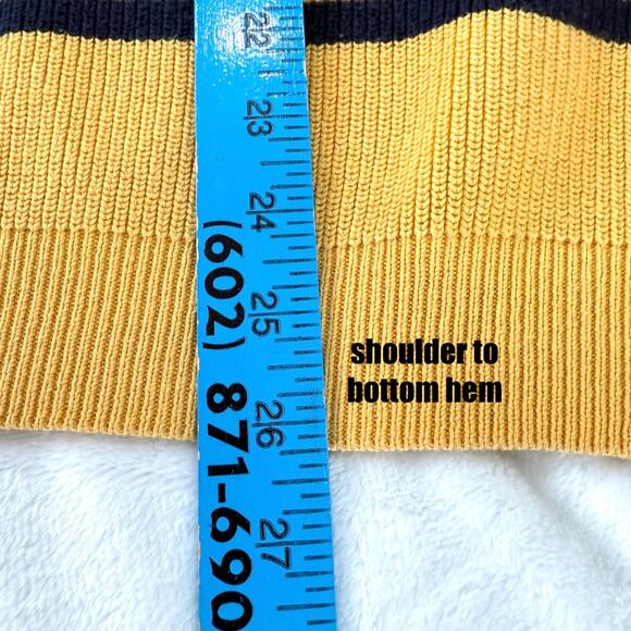 IZOD Mens Sweater Yellow XXL Academia Heritage Old Money Preppy Cotton Stripes‎ - Picture 6 of 6